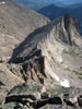 Looking down at Arrowhead Arete and Arrowhead Peak from the summit of McHen...