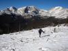 Nelson hikes toward the summit of Bighorn Mountain with the 13ers Mount Chi...